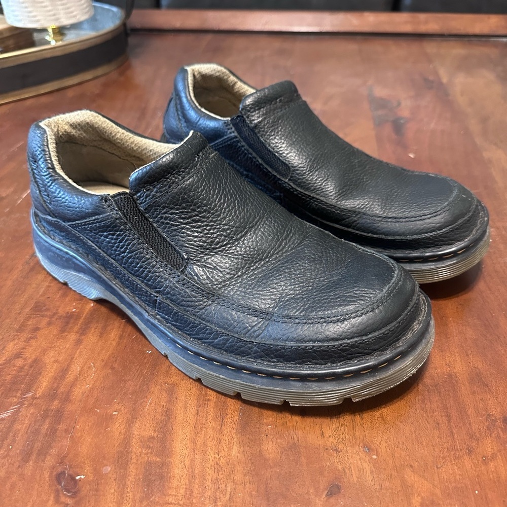 Dr. Martens Black Leather Slip-On Loafers